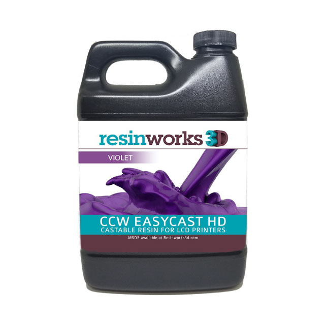 Resinworks EasyCast HD LCD Castable Resin - Violet Optimized for Phrozen 1kg